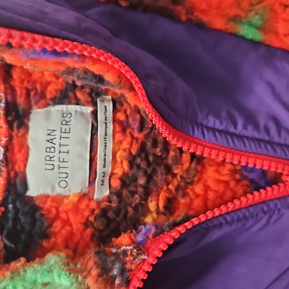 Urban Outfitters Multicolor Fleece with Purple Zipper - Picture 5 of 7